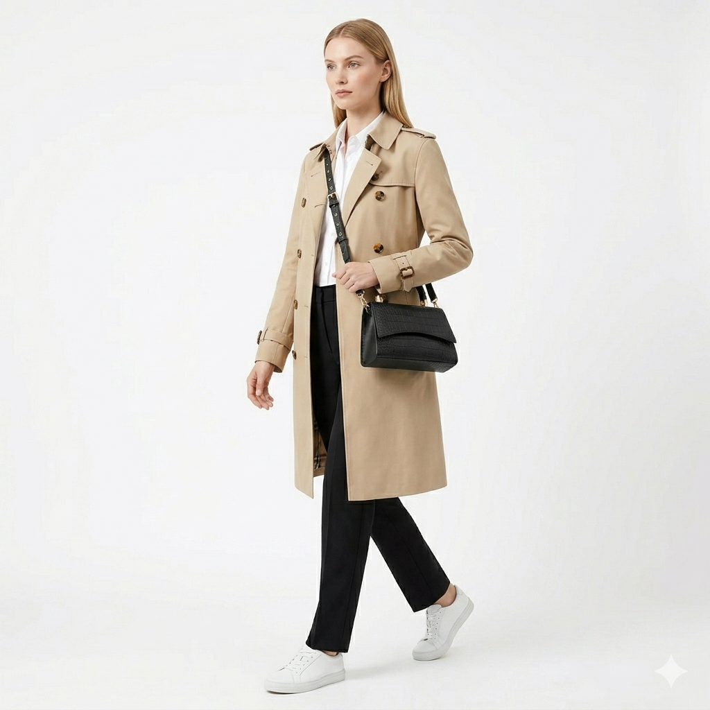 Sac à Main Femme Style Rétro – Motif Crocodile, Format Carré, Port Croisé