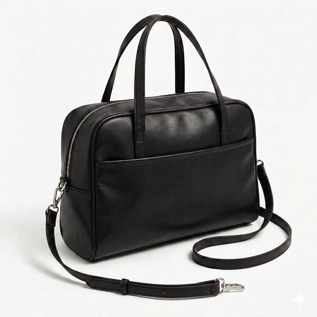 Cabas Femme Grande Capacité – Cuir PU Vintage, Bandoulière Réglable