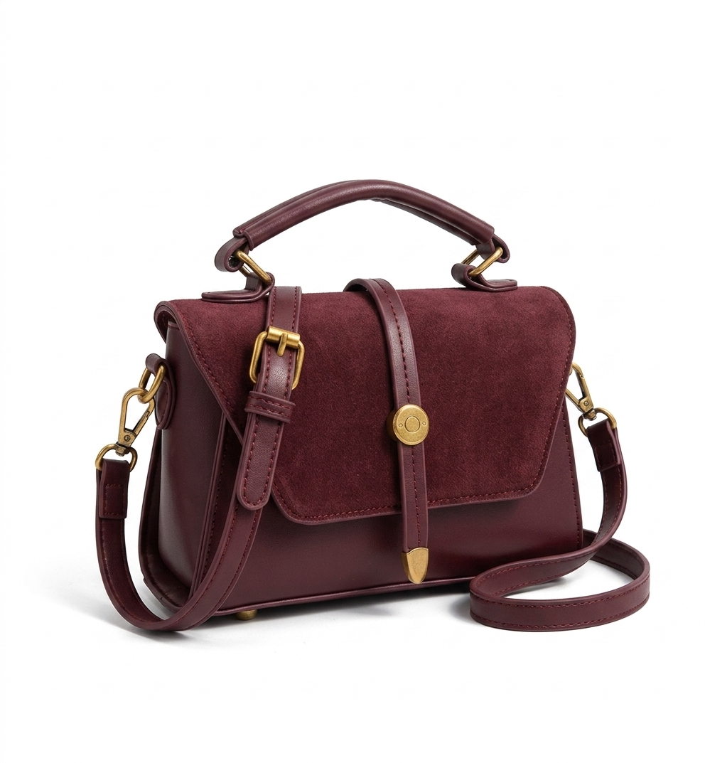Sac Bandoulière Femme Élégant – Quincaillerie Dorée, Fermeture Rabat
