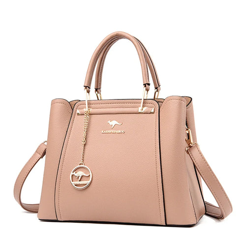 Sac à main femme cuir vegan 3 compartiments — Élégance Sacs kaki
