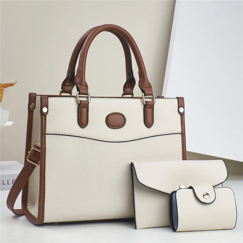 L'Essentiel — set 3 sacs femme cuir vegan coordonné kaki