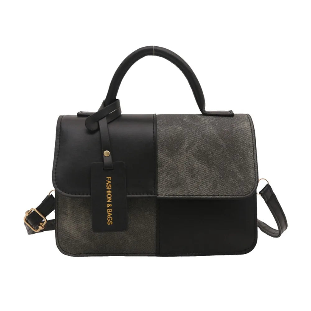 Mini Sac Messager Femme Color-Block – Bandoulière Réglable, Style Coréen